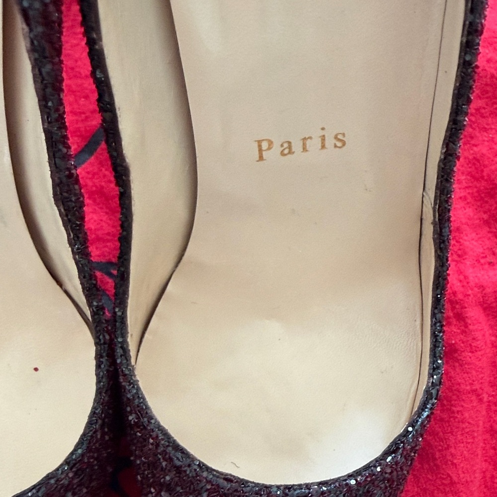 Christian Louboutin BURGUNDY HEELS - Picture 6 of 11